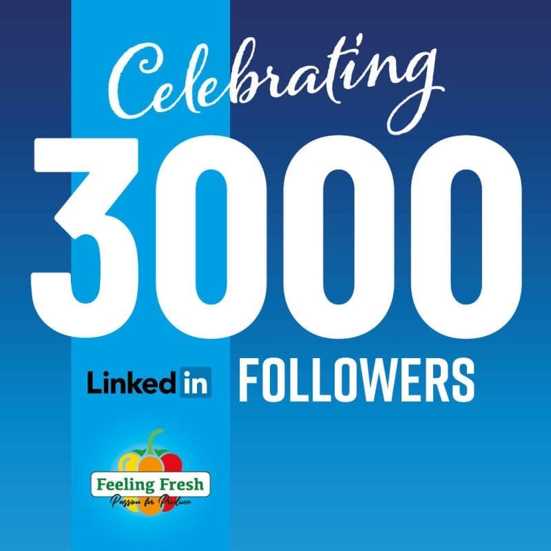 Feeling Fresh viert op LinkedIn zijn 3000e volger